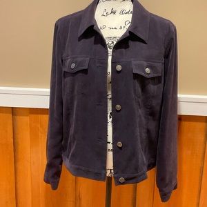Casual Corner Annex Suede Denim Style Jacket Size Large